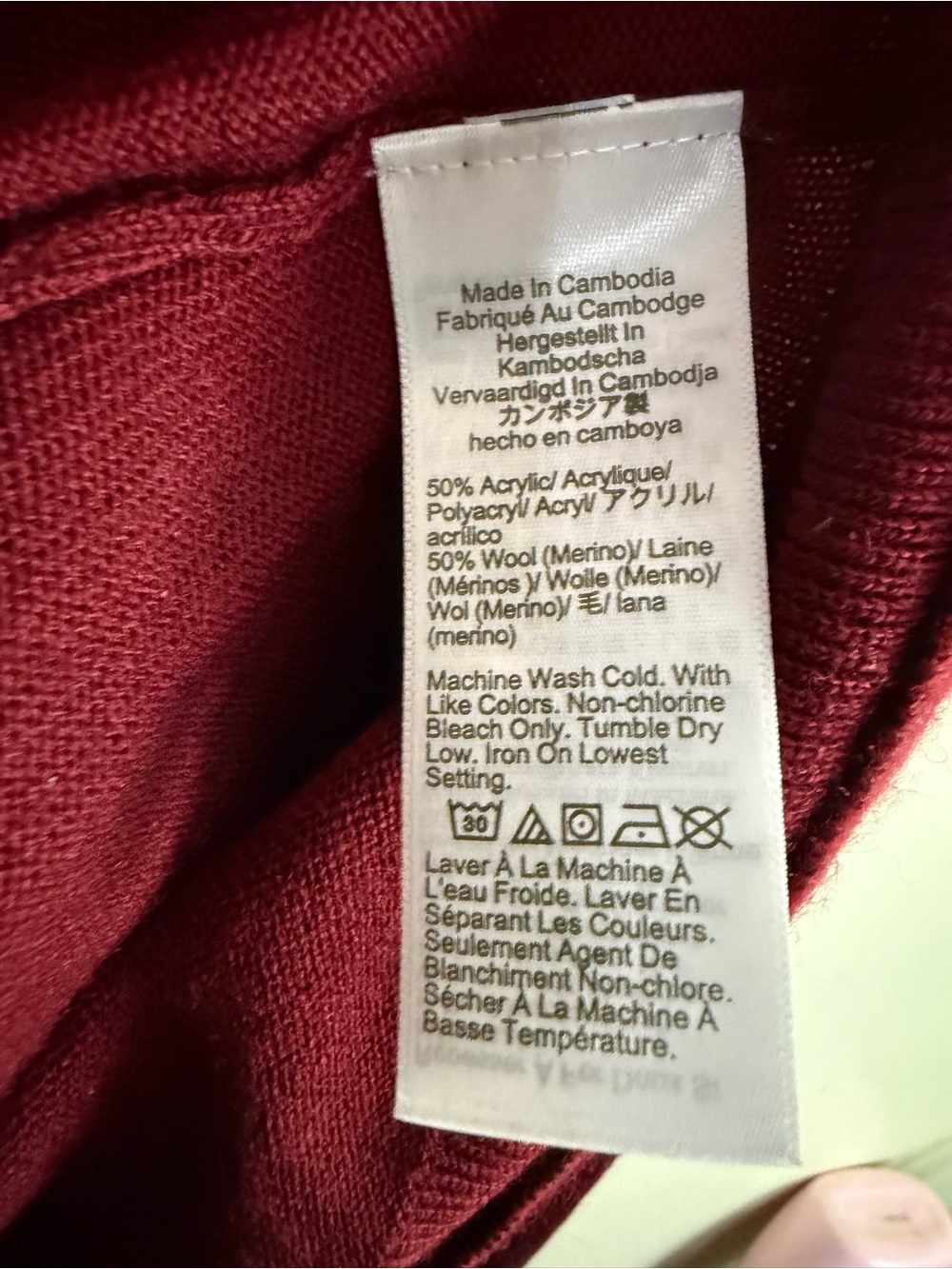 J Crew Women’s Burgundy Wool Blend Turtleneck Sweater XL - Picture 3 of 7